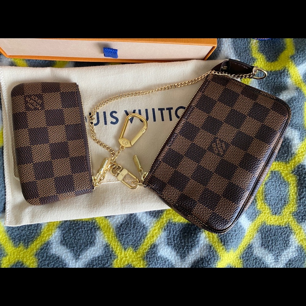 Louis Vuitton Mini Pochette and Key Pouch Damier